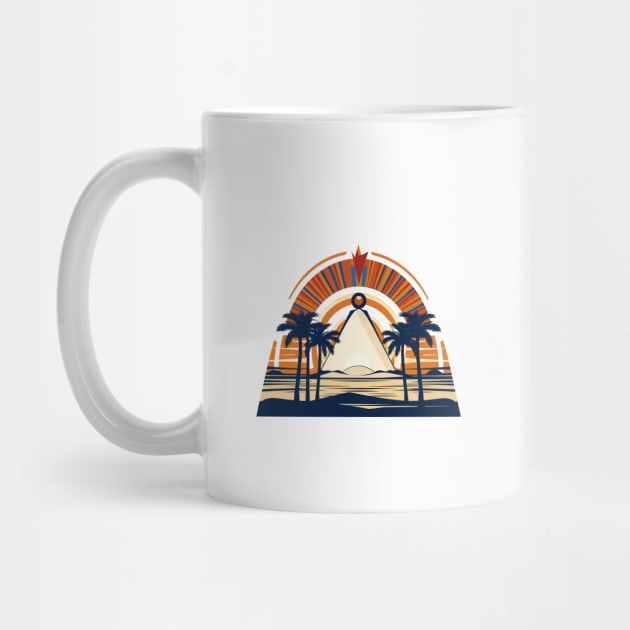 Ancient Egypt Tropical Paradise: Sunsets, Palms, and Exotic Beaches by FK